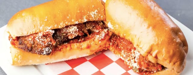 Meatball Parmigiana Sub.